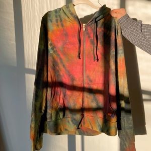 Aviator Nation Tie-dye zip hoodie- XL